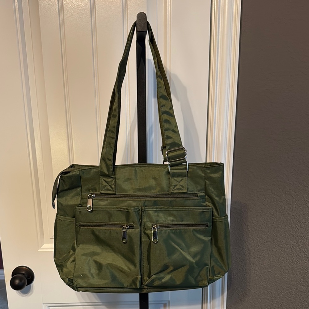 Olive Green Tote Bag